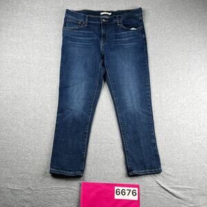 Levis Jeans Boyfriend Blue Casual Size 32 Dark Wash Casual Womens